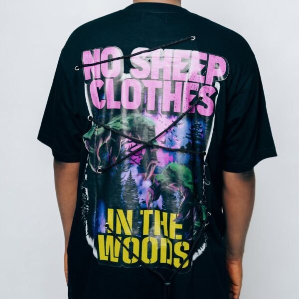 'No Sheep Clothes' XXL Graphic T-Shirt, Black