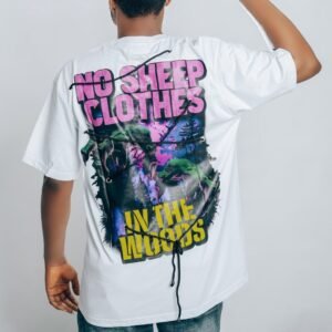 'No Sheep Clothes' XXL Graphic T-Shirt, White