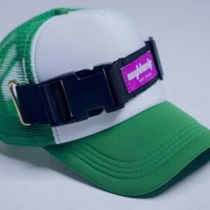 Headstrap Trucker Hat, Green and White