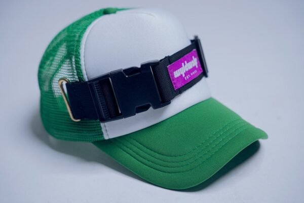 Headstrap Trucker Hat, Green and White